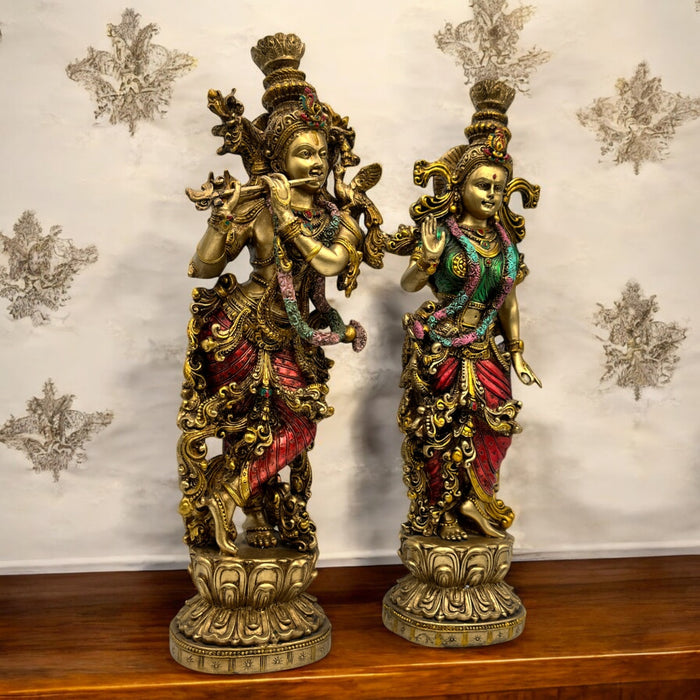 Antique Radha Krishna Statue –Festive Home Décor & Wedding Gift | Decor Paradise