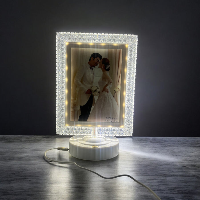 Luxury LED Crystal Photo Frame – Illuminated Decorative Picture Frame