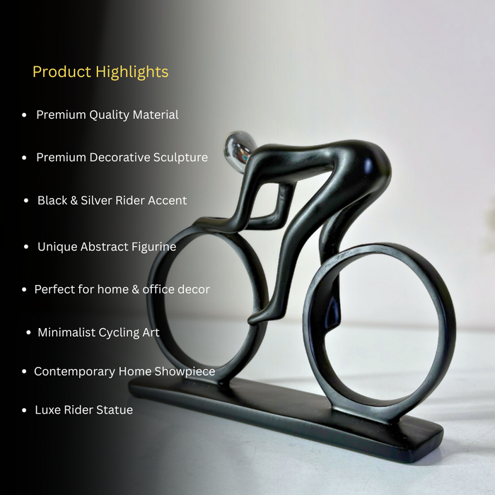 Premium Resin Cyclist Showpiece - Dynamic Sports Figurine by The Decor Paradise