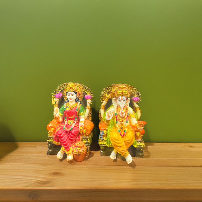 Lakshmi & Ganesha Idol Pair – A Symbol of Prosperity and Wisdom