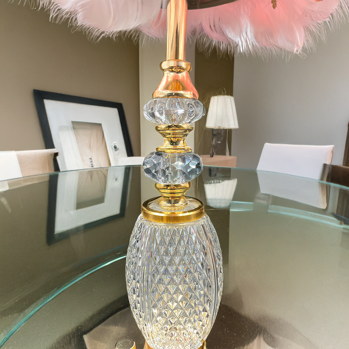 Feather Glow Crystal Lamp