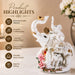 Modern White and Gold Elephant Home Decoration Figurine