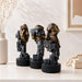 Abstract Cubic Split Faces Modern Resin Decor Set of 3 (9.8 Inch) - View 2