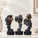 Abstract Cubic Split Faces Modern Resin Decor Set of 3 (9.8 Inch) - View 4