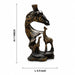 Three-quarter perspective angle view showcasing dynamic form and balanced proportions of Abstract Giraffe Family Resin Sculpture (11 Inch)