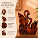 Abstract Wood-Finish Resin Swan Pair Showpiece (11 Inch) - View 1