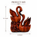 Abstract Wood-Finish Resin Swan Pair Showpiece (11 Inch) - View 6