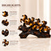 Amber Finish Seven Galloping Horses Resin Showpiece (9.5 Inch) - View 1