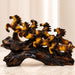 Amber Finish Seven Galloping Horses Resin Showpiece (9.5 Inch) - View 3