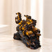 Amber Finish Seven Galloping Horses Resin Showpiece (9.5 Inch) - View 4