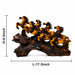 Amber Finish Seven Galloping Horses Resin Showpiece (9.5 Inch) - View 6