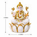 Auspicious White Resin Lord Ganesha on Lotus Base (9 Inch) - View 7