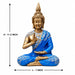 Blue & Gold Meditating Resin Buddha Statue (Style 1) (11.5 Inch) - View 1