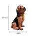 A dimensional diagram illustrating the exact height and width of the Brown Sitting Beagle Figurine.