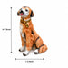A dimensional diagram illustrating the exact height and width of the Brown Sitting Dog Figurine.