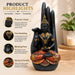 Buddha hand statue resin black gold – product features