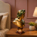 Classical Gold Male Bust with Green Draped Garment Resin Sculpture (11 Inch) - View 1