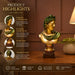 Classical Gold Male Bust with Green Draped Garment Resin Sculpture (11 Inch) - View 4
