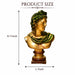Classical Gold Male Bust with Green Draped Garment Resin Sculpture (11 Inch) - View 6