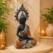 Copper & Gold Finish Meditating Resin Buddha Idol (13 Inch) - View 2