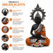 Copper & Gold Finish Meditating Resin Buddha Idol (13 Inch) - View 3