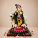 Divine Krishna Playing Flute with Holy Cow Resin Idol (9.5 Inch) - View 4