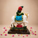 Divine Krishna Playing Flute with Holy Cow Resin Idol (9.5 Inch) - View 6