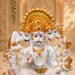 Divine Panchmukhi Hanuman White & Gold Resin Idol (6.5 Inch) - View 1