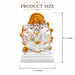 Divine Panchmukhi Hanuman White & Gold Resin Idol (6.5 Inch) - View 7