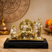 Detailed close-up of hand-painted accents, fine facial detailing, and premium Resin texture on Divine Ram Darbar Resin Idol on Royal Throne (11 Inch)