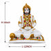 Divine Sitting Hanuman Resin Idol with Intricate Gold Detailing (16 Inch) - View 5