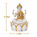 Divine White Resin Goddess Lakshmi Sitting on Lotus (10 Inch) - View 3