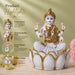 Divine White Resin Goddess Lakshmi Sitting on Lotus (10 Inch) - View 6