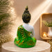 Earthy Green & Gold Meditating Resin Buddha Statue (10.5 Inch) - View 6