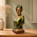 Elegant Gold Female Bust with Floral Draped Garment Resin Sculpture (12 Inch) - View 4
