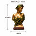 Elegant Gold Female Bust with Floral Draped Garment Resin Sculpture (12 Inch) - View 7