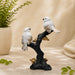 Elegant White Birds on Branch with Gold Acorns Resin Decor (10.5 Inch) - View 2
