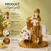 Elegant White Resin Krishna Flute Bust with Gold Detailing (9 Inch) - View 3