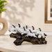 Elegant White Seven Galloping Horses Vastu Resin Showpiece (17.5 Inch) - View 1