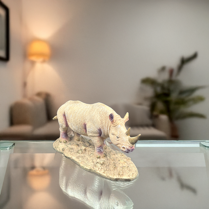 Majestic Rhino Figurine – A Symbol of Strength and Elegance