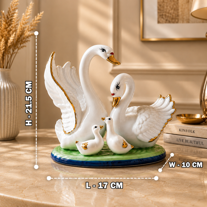 swan figurine dimensions 21.5*17*10cm
