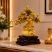 A side profile view of the Gold Money Tree Showpiece revealing its graceful silhouette.