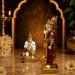A direct front-facing view of the Gold Ram Darbar Murti showcasing its vibrant details and premium finish.