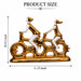 Modern Gold & White Porcelain Tandem Bicycle Couple Showpiece (9.2 Inch) - Shot 6