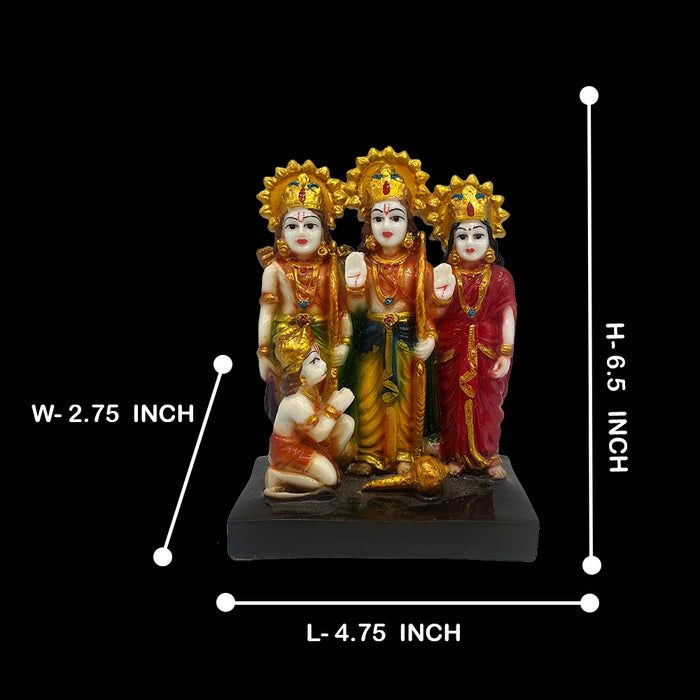 Divine Ram Darbar Idol - Lord Ram, Sita, Lakshman, and Hanuman Statue
