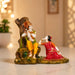 Hand-Painted Resin Radha Krishna Under Tree Idol (10.3 Inch) - View 3