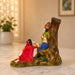 Hand-Painted Resin Radha Krishna Under Tree Idol (10.3 Inch) - View 6