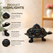 Intricate Black & Gold Feng Shui Tortoise Resin Figurine (2 Inch) - View 3