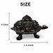Intricate Black & Gold Feng Shui Tortoise Resin Figurine (2 Inch) - View 5