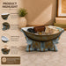High-resolution craftsmanship detail shot displaying intricate ornamental work on Large Boat-Shaped Dual Elephant Resin Catchall Bowl (6.1 Inch)